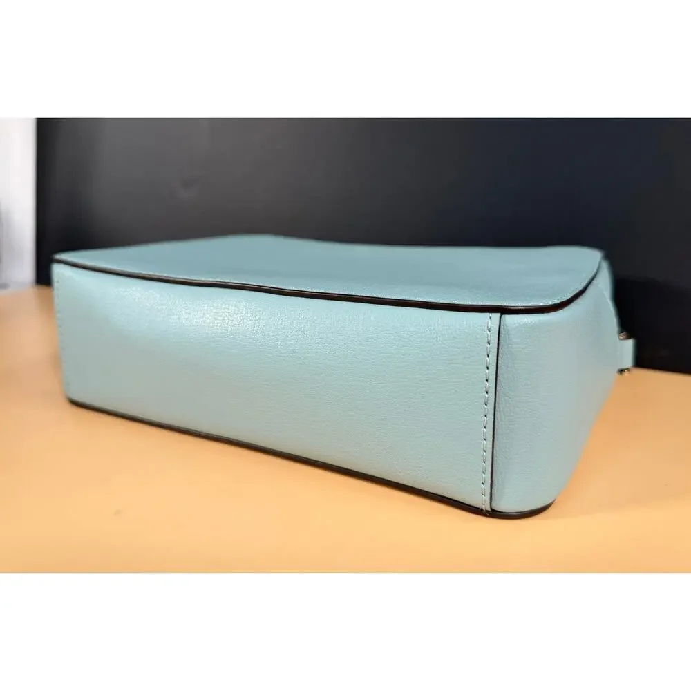 Kate Spade New York Harper Turquoise Aqua Pool Leather Crossbody Shoulder Bag